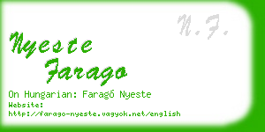 nyeste farago business card